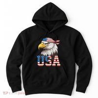 Usa American Flag Women Bald Eagle Patriotic Hoodie thumb 0