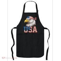 Usa American Flag Women Bald Eagle Patriotic Apron thumb 0