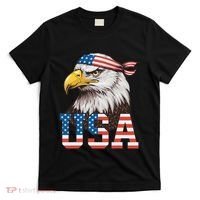 Usa American Flag Women Bald Eagle Patriotic T-Shirt thumb 0