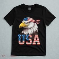 Usa American Flag Women Bald Eagle Patriotic T-Shirt thumb 5