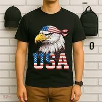 Usa American Flag Women Bald Eagle Patriotic T-Shirt thumb 6