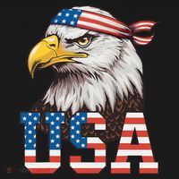 Usa American Flag Women Bald Eagle Patriotic Polo thumb 3