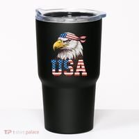 Usa American Flag Women Bald Eagle Patriotic Tumbler thumb 0