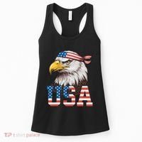 Usa American Flag Women Bald Eagle Patriotic Women's Tank Top thumb 0