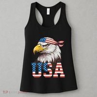 Usa American Flag Women Bald Eagle Patriotic Women's Tank Top thumb 3