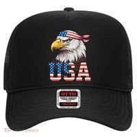 Usa American Flag Women Bald Eagle Patriotic Hat thumb 0