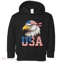 Usa American Flag Women Bald Eagle Patriotic Toddler Hoodie thumb 0