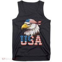 Usa American Flag Women Bald Eagle Patriotic Tank Top thumb 0