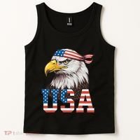 Usa American Flag Women Bald Eagle Patriotic Tank Top thumb 2