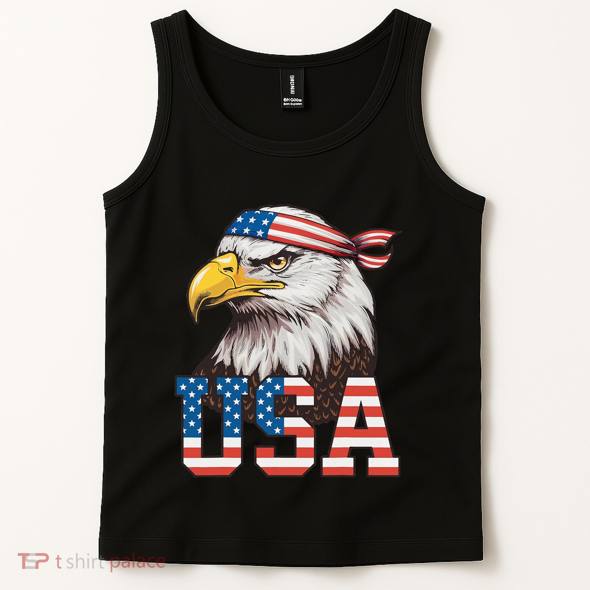 Usa American Flag Women Bald Eagle Patriotic Tank Top