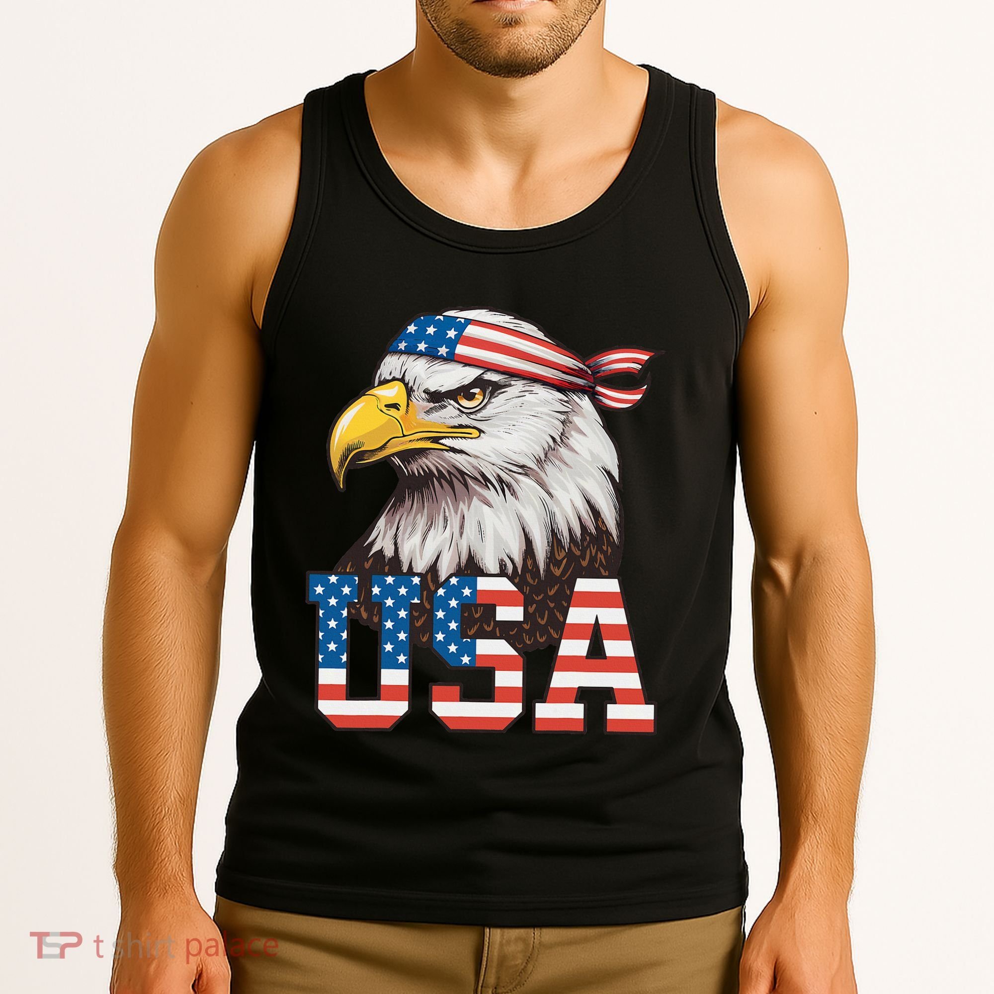 Usa American Flag Women Bald Eagle Patriotic Tank Top