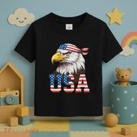 Usa American Flag Women Bald Eagle Patriotic Toddler T-Shirt thumb 3