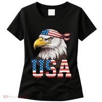 Usa American Flag Women Bald Eagle Patriotic Women's T-Shirt thumb 0