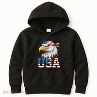 Usa American Flag Women Bald Eagle Patriotic Kids Hoodie thumb 0