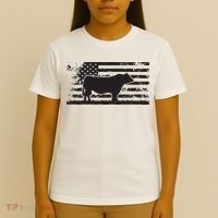 USA American Flag America Cow Black Angus Rancher T-Shirt thumb 4