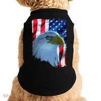 USA American Flag Eagle Distressed Style Doggie Tank thumb 0