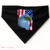 USA American Flag Eagle Distressed Style USA-Made Doggie Bandana thumb 0