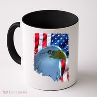 USA American Flag Eagle Distressed Style Coffee Mug thumb 0