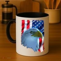 USA American Flag Eagle Distressed Style Coffee Mug thumb 4