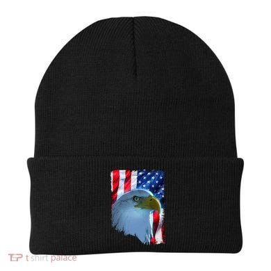 USA American Flag Eagle Distressed Style Beanie