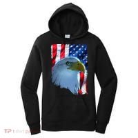 USA American Flag Eagle Distressed Style Women's Hoodie thumb 0