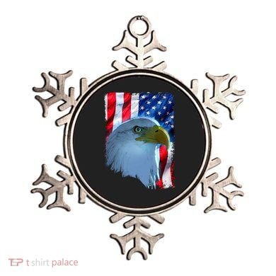 USA American Flag Eagle Distressed Style Ornament