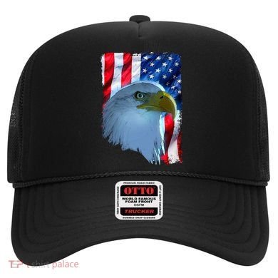 USA American Flag Eagle Distressed Style Hat