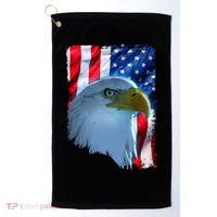 USA American Flag Eagle Distressed Style Golf Towel thumb 0