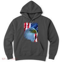 USA American Flag Eagle Distressed Style Hoodie thumb 0