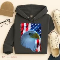 USA American Flag Eagle Distressed Style Hoodie thumb 4