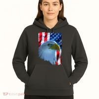 USA American Flag Eagle Distressed Style Hoodie thumb 5