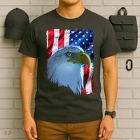 USA American Flag Eagle Distressed Style T-Shirt thumb 6