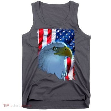 USA American Flag Eagle Distressed Style Tank Top