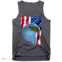 USA American Flag Eagle Distressed Style Tank Top thumb 0