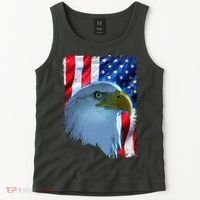 USA American Flag Eagle Distressed Style Tank Top thumb 2