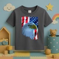 USA American Flag Eagle Distressed Style Toddler T-Shirt thumb 3