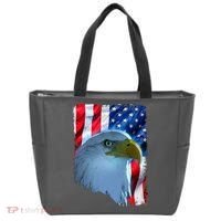 USA American Flag Eagle Distressed Style Tote Bag thumb 0