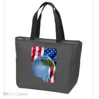 USA American Flag Eagle Distressed Style Tote Bag thumb 3
