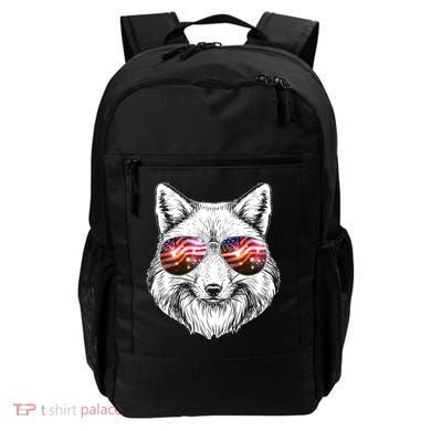 USA American Flag Fireworks Fox Backpack