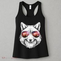 USA American Flag Fireworks Fox Women's Tank Top thumb 3