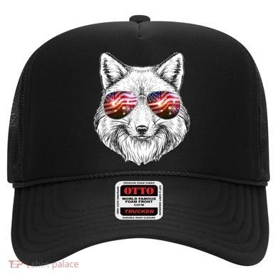 USA American Flag Fireworks Fox Hat