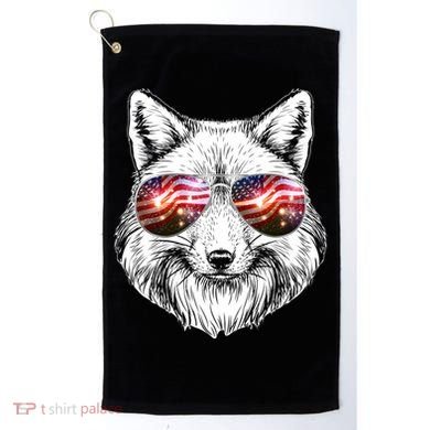 USA American Flag Fireworks Fox Golf Towel