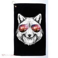 USA American Flag Fireworks Fox Golf Towel thumb 0