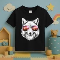 USA American Flag Fireworks Fox Toddler T-Shirt thumb 3