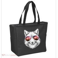 USA American Flag Fireworks Fox Tote Bag thumb 2