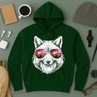 USA American Flag Fireworks Fox Hoodie thumb 3