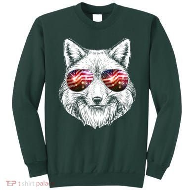 USA American Flag Fireworks Fox Sweatshirt
