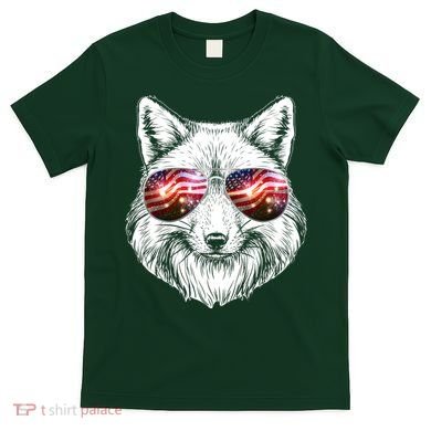 USA American Flag Fireworks Fox T-Shirt
