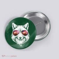 USA American Flag Fireworks Fox Button thumb 0