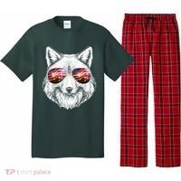 USA American Flag Fireworks Fox Pajama Set thumb 0